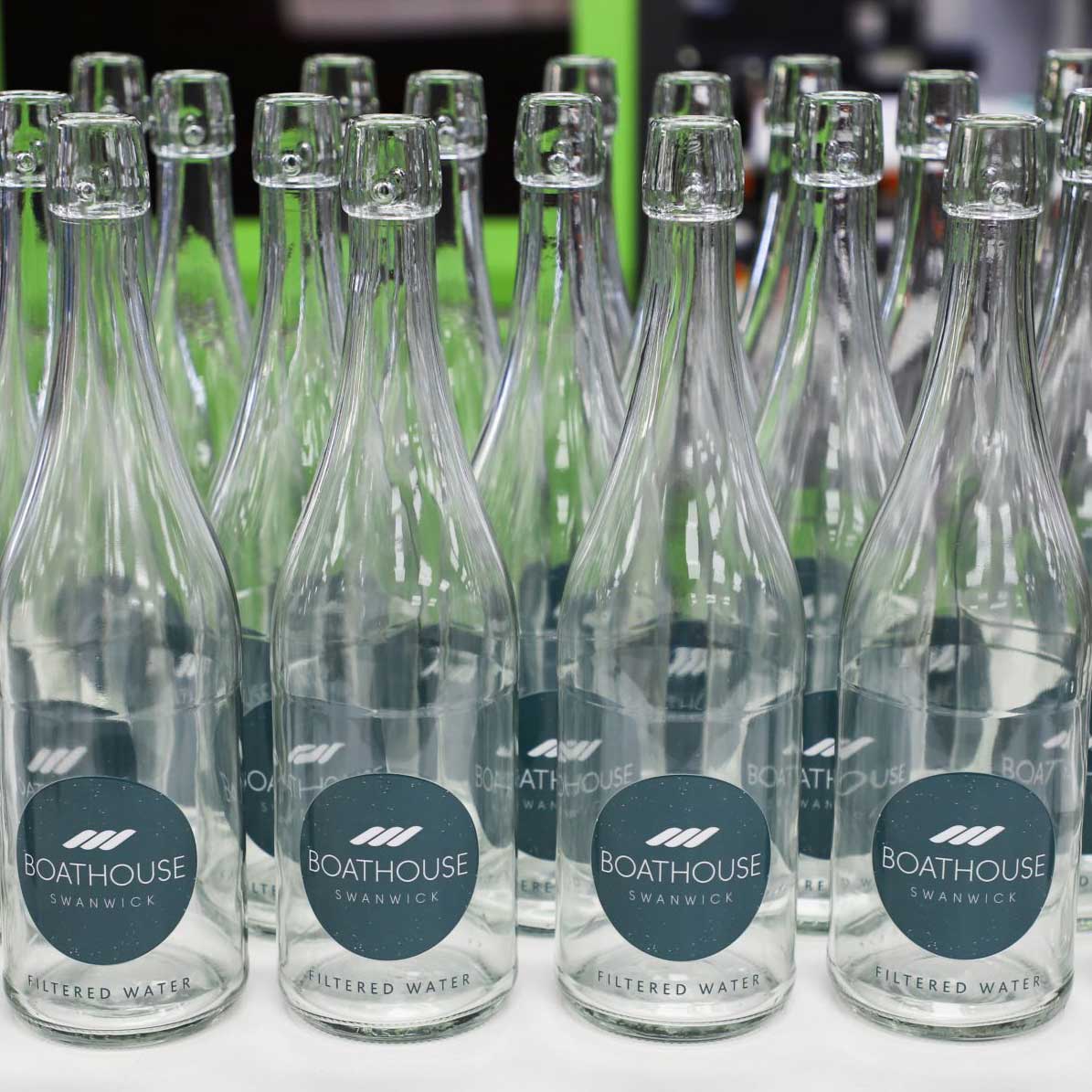 Personalised Printed Glass Bottles For Filtered Water