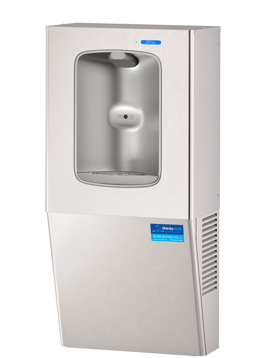 Aquapointe wall mounted refrigerated sensor bottle filler