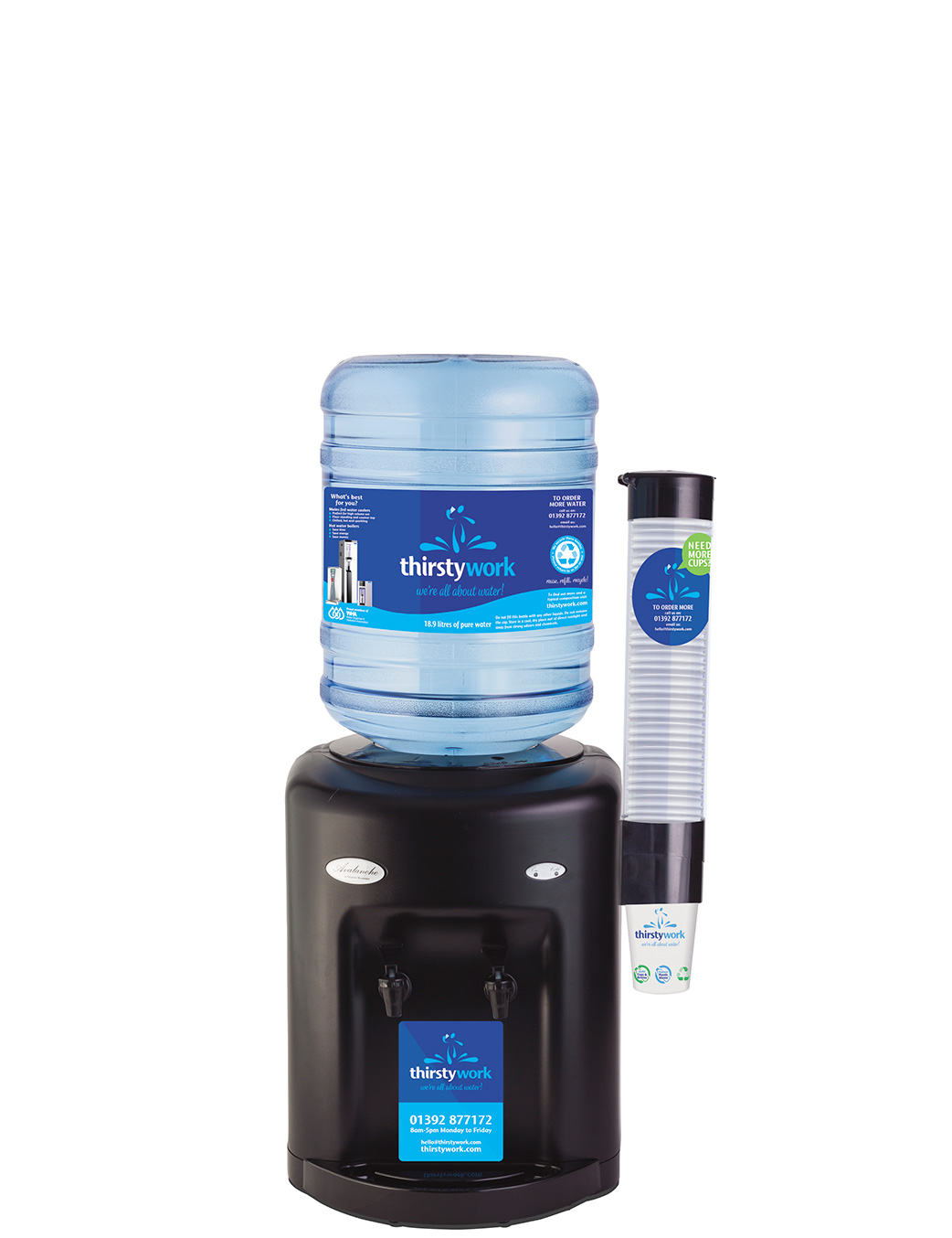 Avalanche Countertop Bottled Water Cooler Black