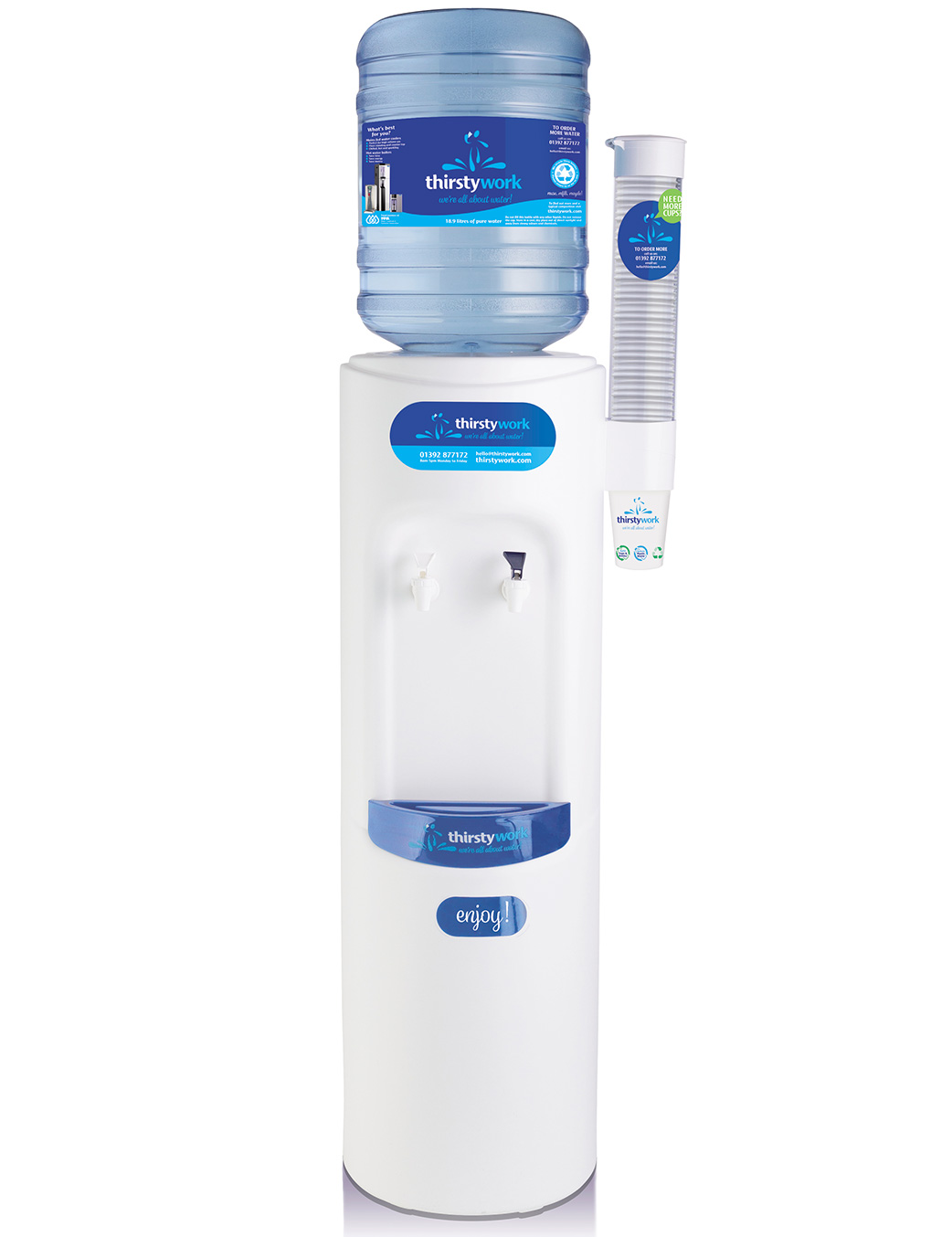 Mogul Floor Standing Bottled Water Cooler White