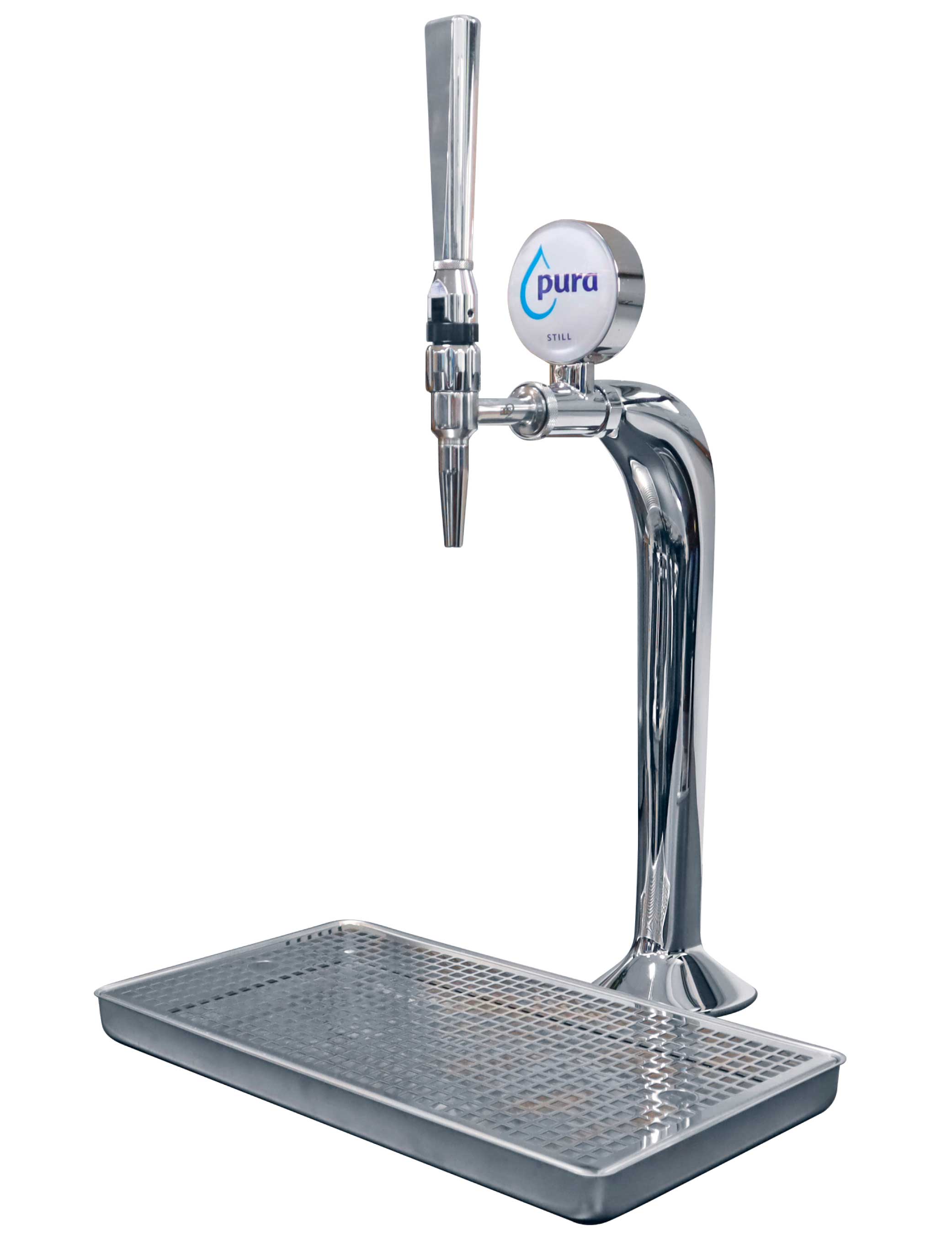 Single cobra water tap for serving drinking water in hospitality